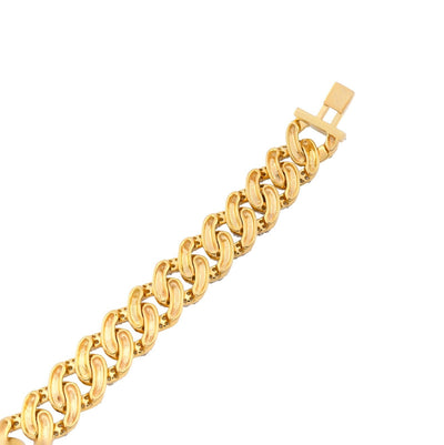 8MM 10k Yellow Gold 17g 3.8CTW Natural Round - Cut Diamond Cuban Bracelet 8 Inches - Elite Jewelers - Bracelets