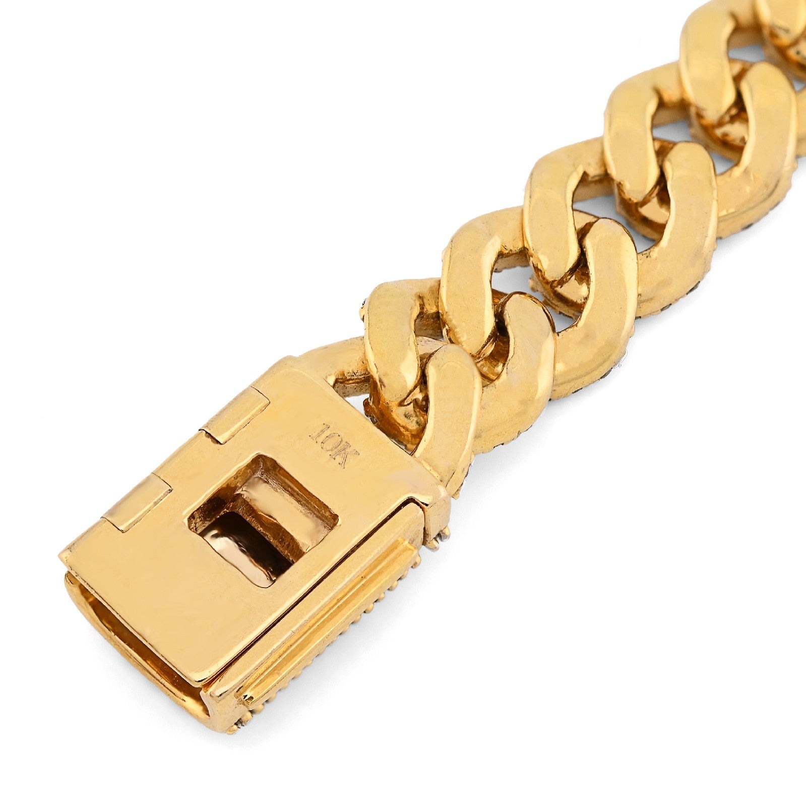 8MM 10k Yellow Gold 25.8gms 4.6CTW Natural Diamond Cuban Mens Bracelet 8 Inches - Elite Jewelers - Bracelets