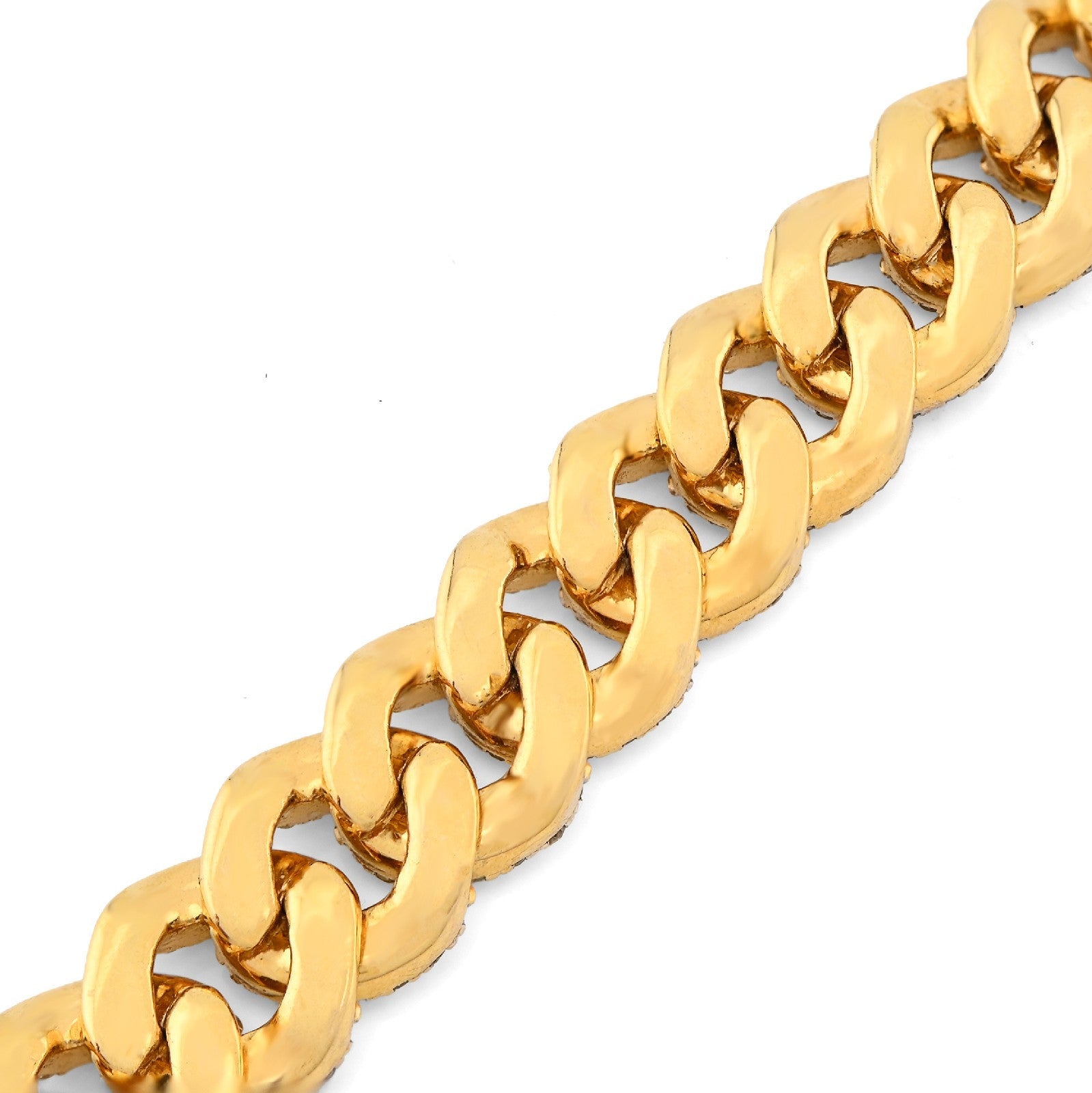 8MM 10k Yellow Gold 25.8gms 4.6CTW Natural Diamond Cuban Mens Bracelet 8 Inches - Elite Jewelers - Bracelets