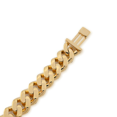 8MM 10k Yellow Gold 30.3gms 6.87CTW Natural Diamond Cuban Link Bracelet 8 Inches - Elite Jewelers - Bracelets