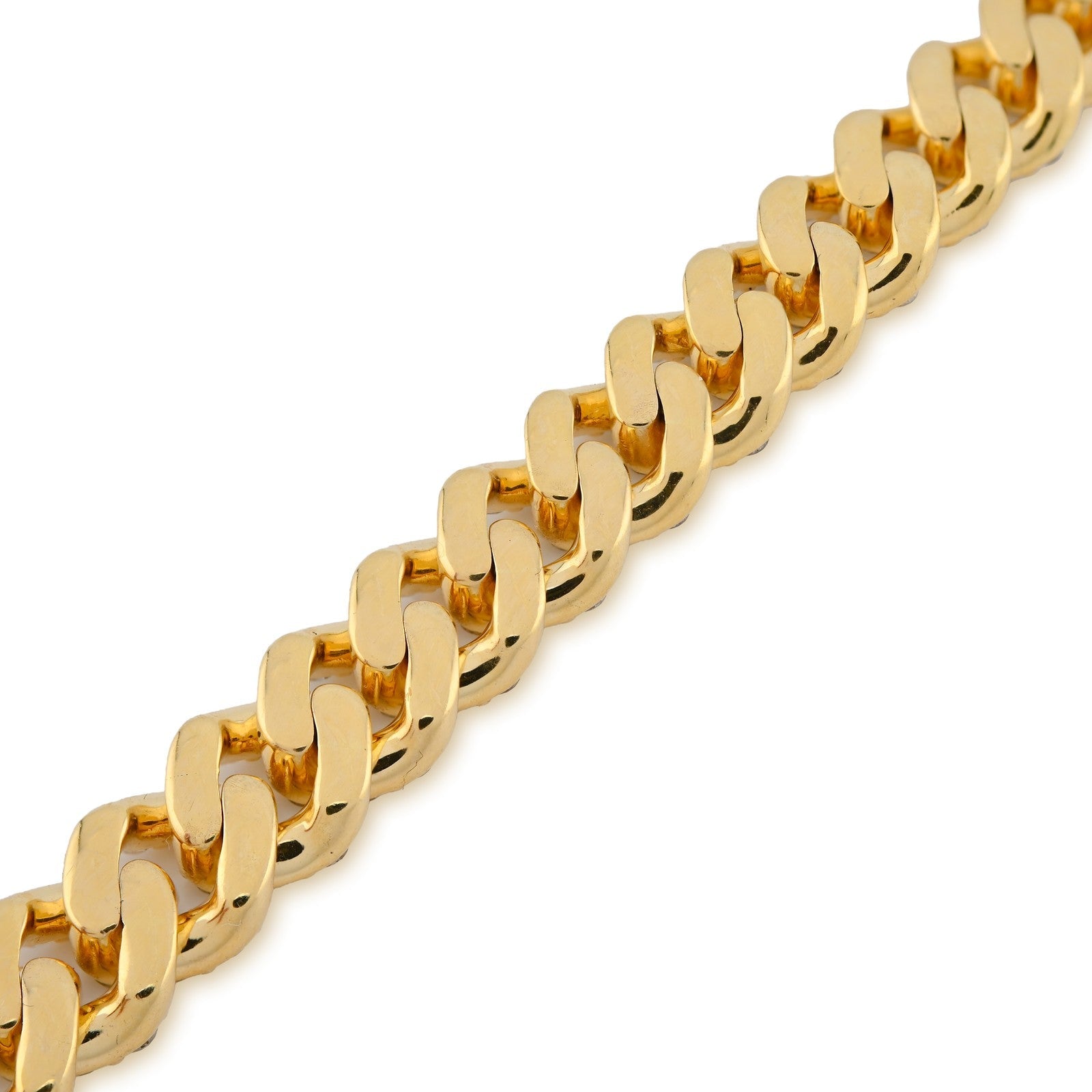 8MM 10k Yellow Gold 30.3gms 6.87CTW Natural Diamond Cuban Link Bracelet 8 Inches - Elite Jewelers - Bracelets