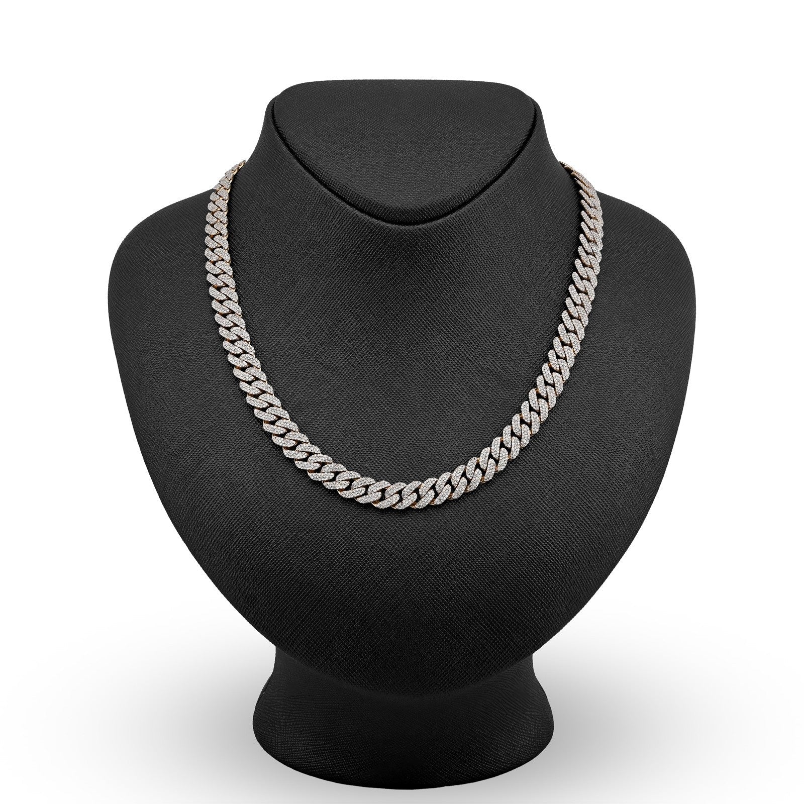 8MM 10k Yellow Gold 9.5CTW Natural Diamond 22In Cuban Link Chain 54.6gm Necklace - Elite Jewelers - Necklaces & Chains