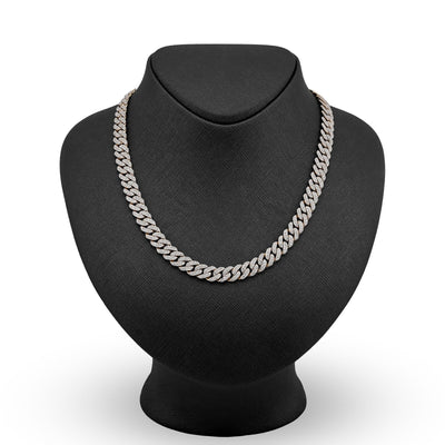 8MM 10k Yellow Gold 9.5CTW Natural Diamond 22In Cuban Link Chain 54.6gm Necklace - Elite Jewelers - Necklaces & Chains