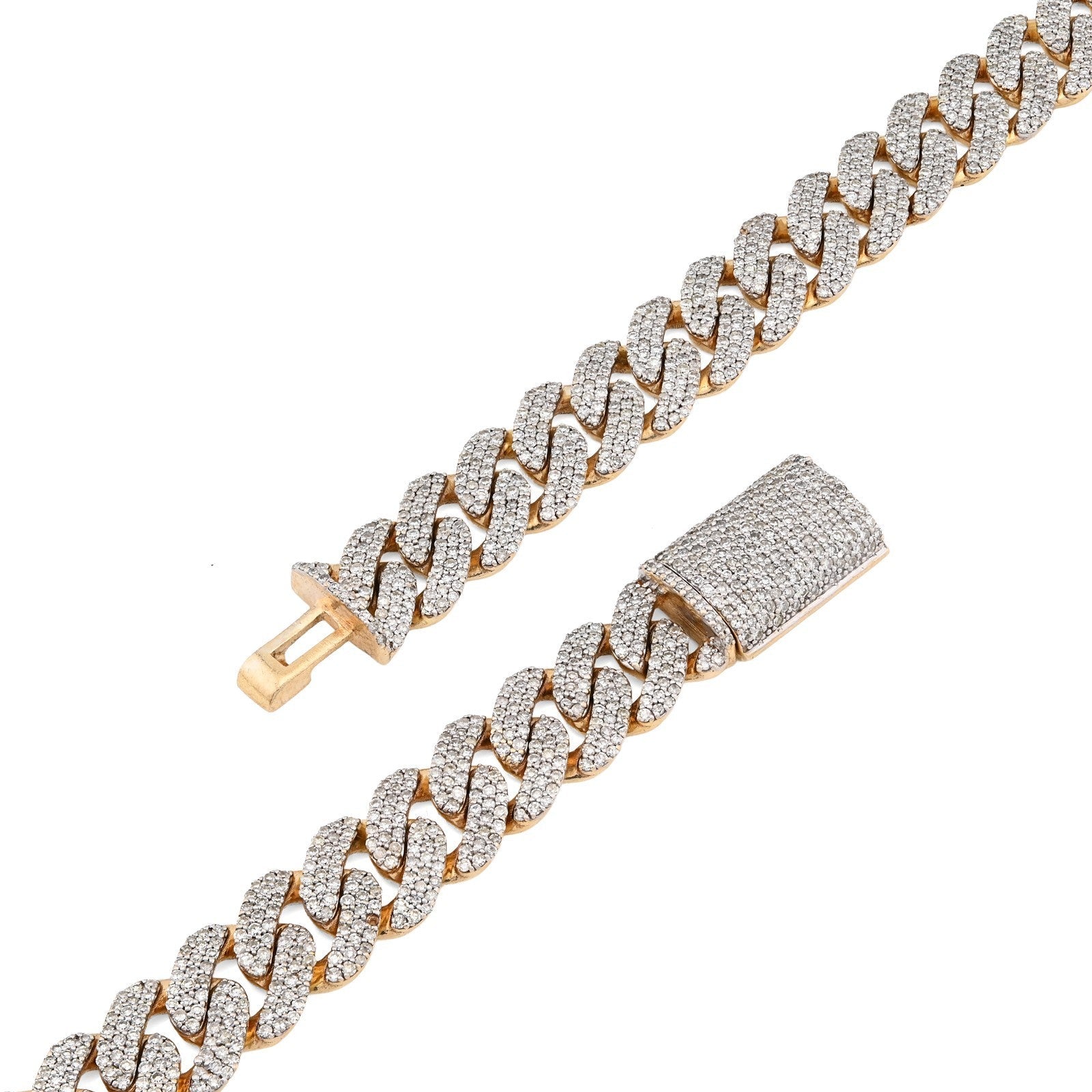 8MM 10k Yellow Gold 9.5CTW Natural Diamond 22In Cuban Link Chain 54.6gm Necklace - Elite Jewelers - Necklaces & Chains