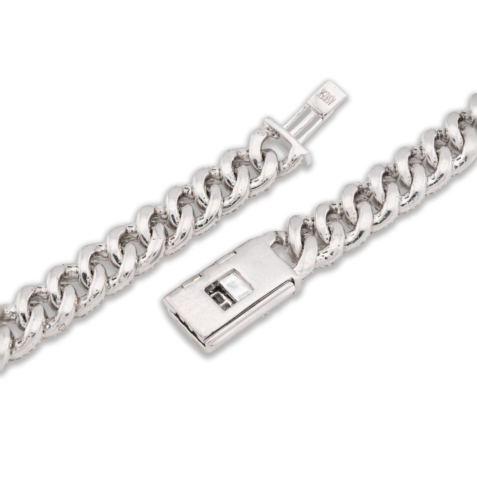 8MM 925 Silver 11.67CTW Pure Diamond 72.6gms Cuban Link ICED Chain 22In Necklace - Elite Jewelers - Necklaces & Chains