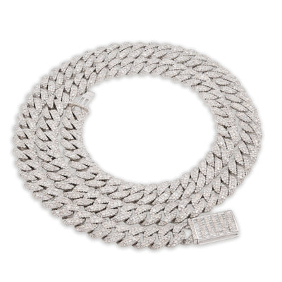 8MM 925 Silver 11.67CTW Pure Diamond 72.6gms Cuban Link ICED Chain 22In Necklace - Elite Jewelers - Necklaces & Chains
