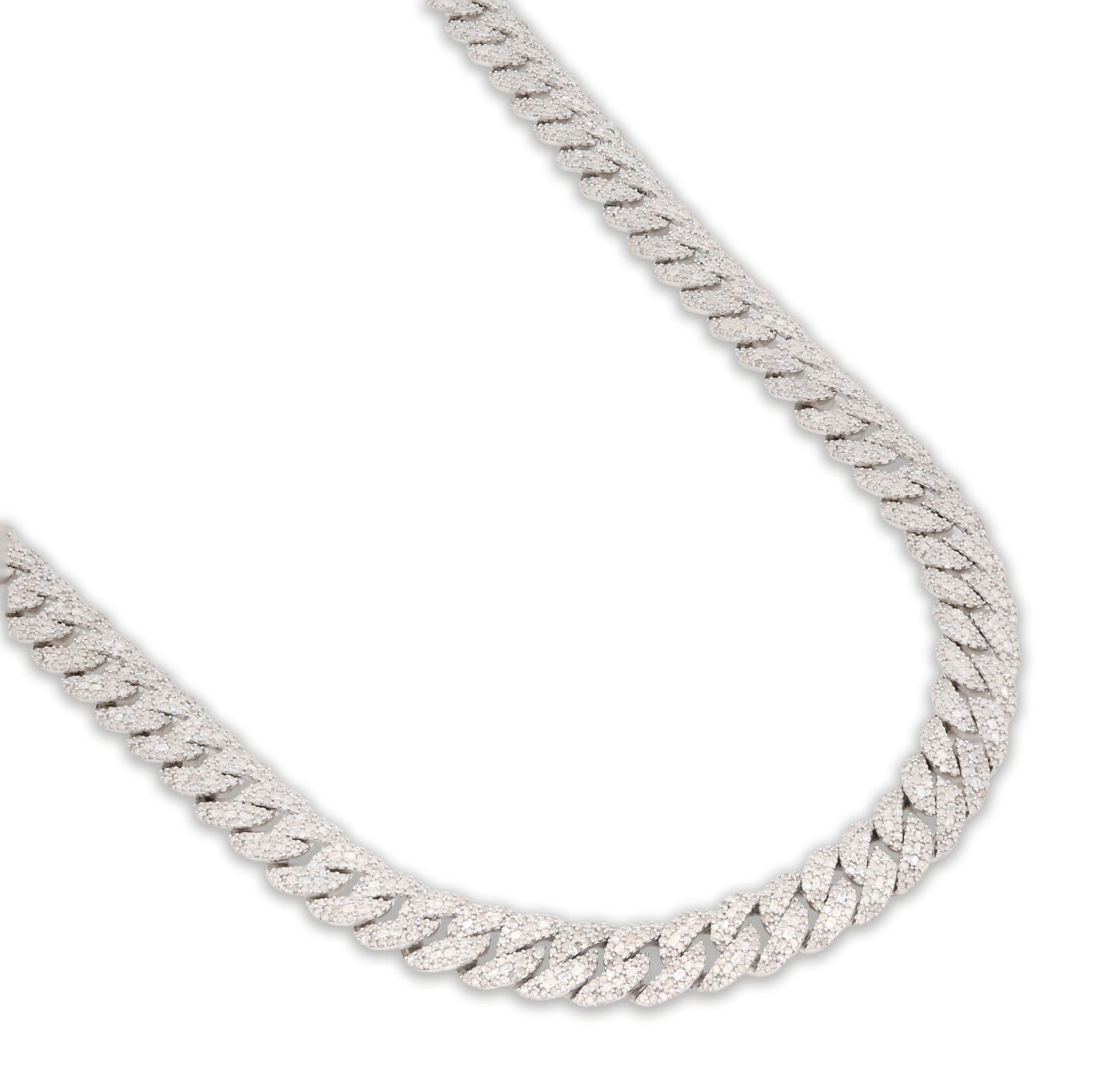 8MM 925 Silver 11.67CTW Pure Diamond 72.6gms Cuban Link ICED Chain 22In Necklace - Elite Jewelers - Necklaces & Chains