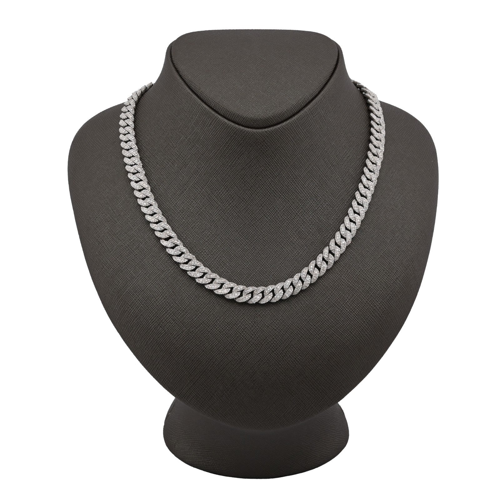 8MM 925 Silver 11.67CTW Pure Diamond 72.6gms Cuban Link ICED Chain 22In Necklace - Elite Jewelers - Necklaces & Chains