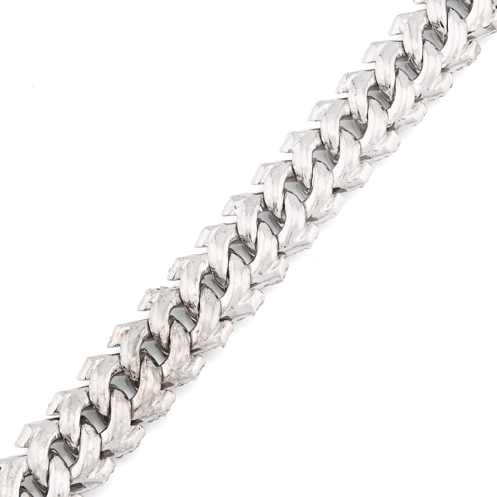 8MM 925 Sterling Silver 23.8g 3.9CTW Natural Diamond Snake Cuban Bracelet 8 Inch - Elite Jewelers - Bracelets