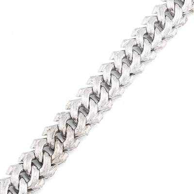8MM 925 Sterling Silver 23.8g 3.9CTW Natural Diamond Snake Cuban Bracelet 8 Inch - Elite Jewelers - Bracelets