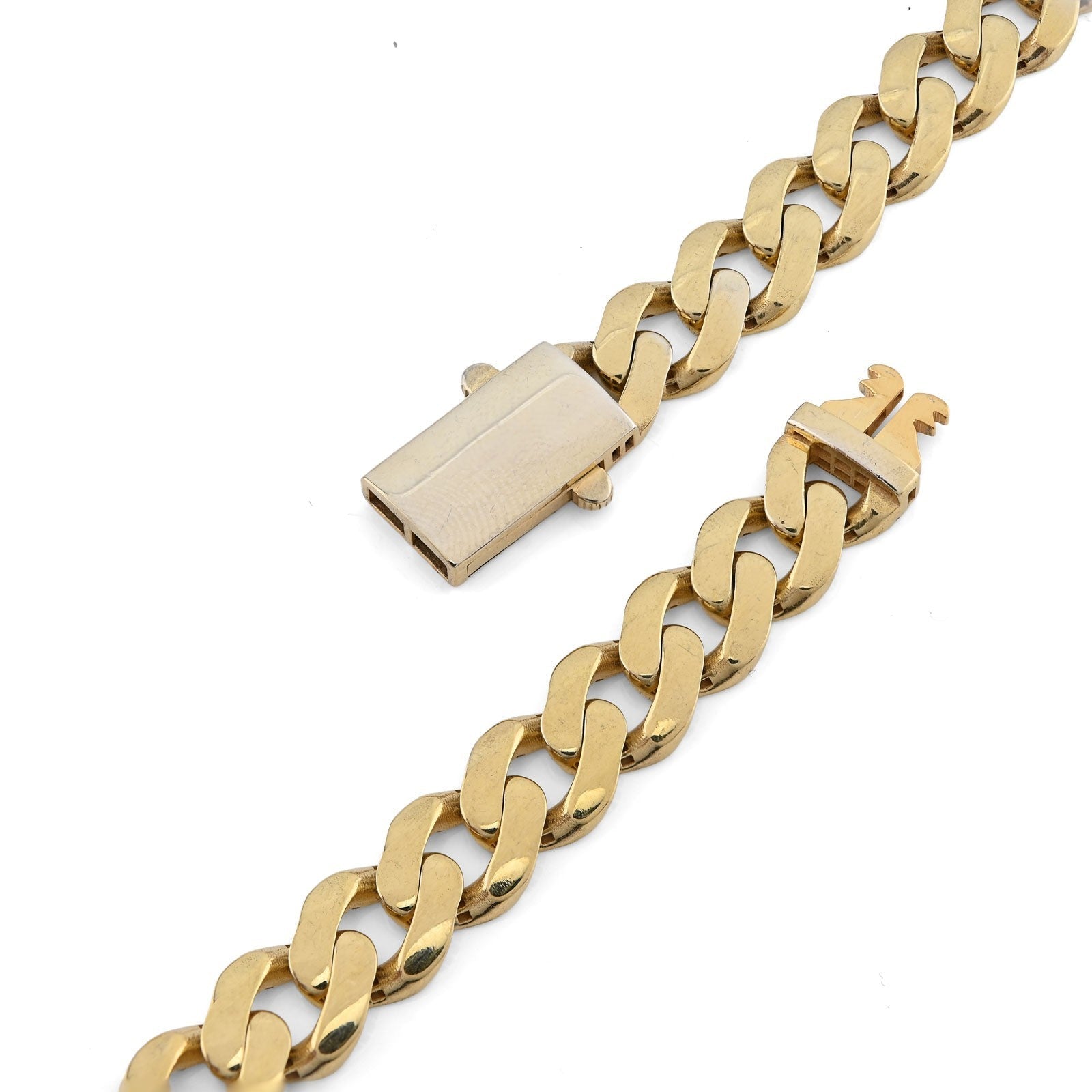 8MM Mens 30g 1/10th 10k Yellow Gold Bonded 925 Cuban Link Chain Necklace 22 Inch - Elite Jewelers - Necklaces & Chains