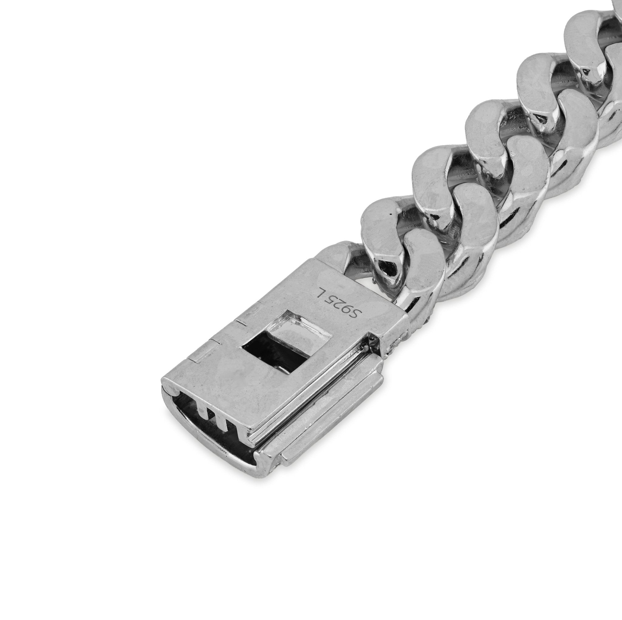 925 All White Cuban Link 9.25CT Lab Diamond 12MM 8" Men Bracelet - Elite Jewelers - Bracelets