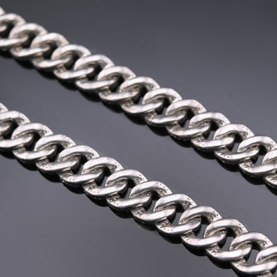 925 Silver 13CT Natural Diamond Cuban Chain 8MM 22" - Elite Jewelers - Necklaces & Chains