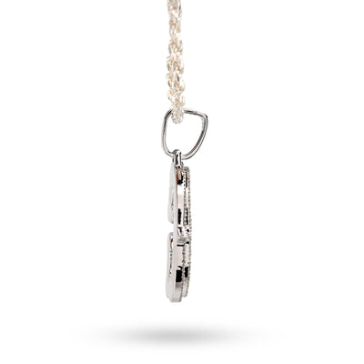 925 Silver 1.75CTW Natural Diamond Round/Baguette Initial "G" Pendant 8.5g Charm - Elite Jewelers - Charms & Pendants