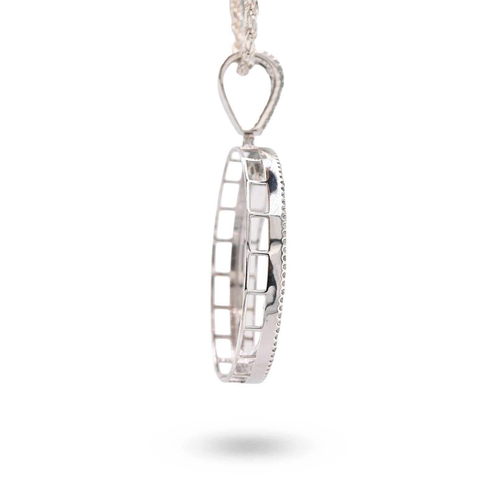 925 Silver 1.9 CTW Natural Diamond Round Picture Memory Pendant 16g Charm - Elite Jewelers - Charms & Pendants