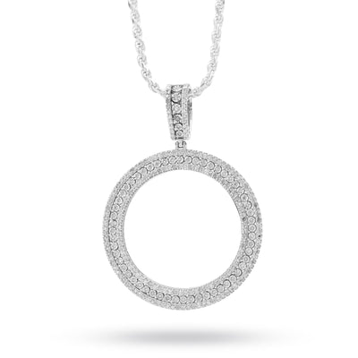 925 Silver 1.9 CTW Natural Diamond Round Picture Memory Pendant 16g Charm - Elite Jewelers - Charms & Pendants