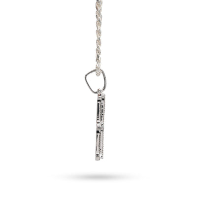 925 Silver 2 CTW Natural Diamond Round/Baguette Initial "N" Pendant 11.9g Charm - Elite Jewelers - Charms & Pendants