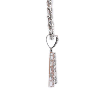 925 Silver Natural 0.15 CTW Diamond Initial Alphabet "A" Pendant 2g Unisex Charm - Elite Jewelers - Charms & Pendants