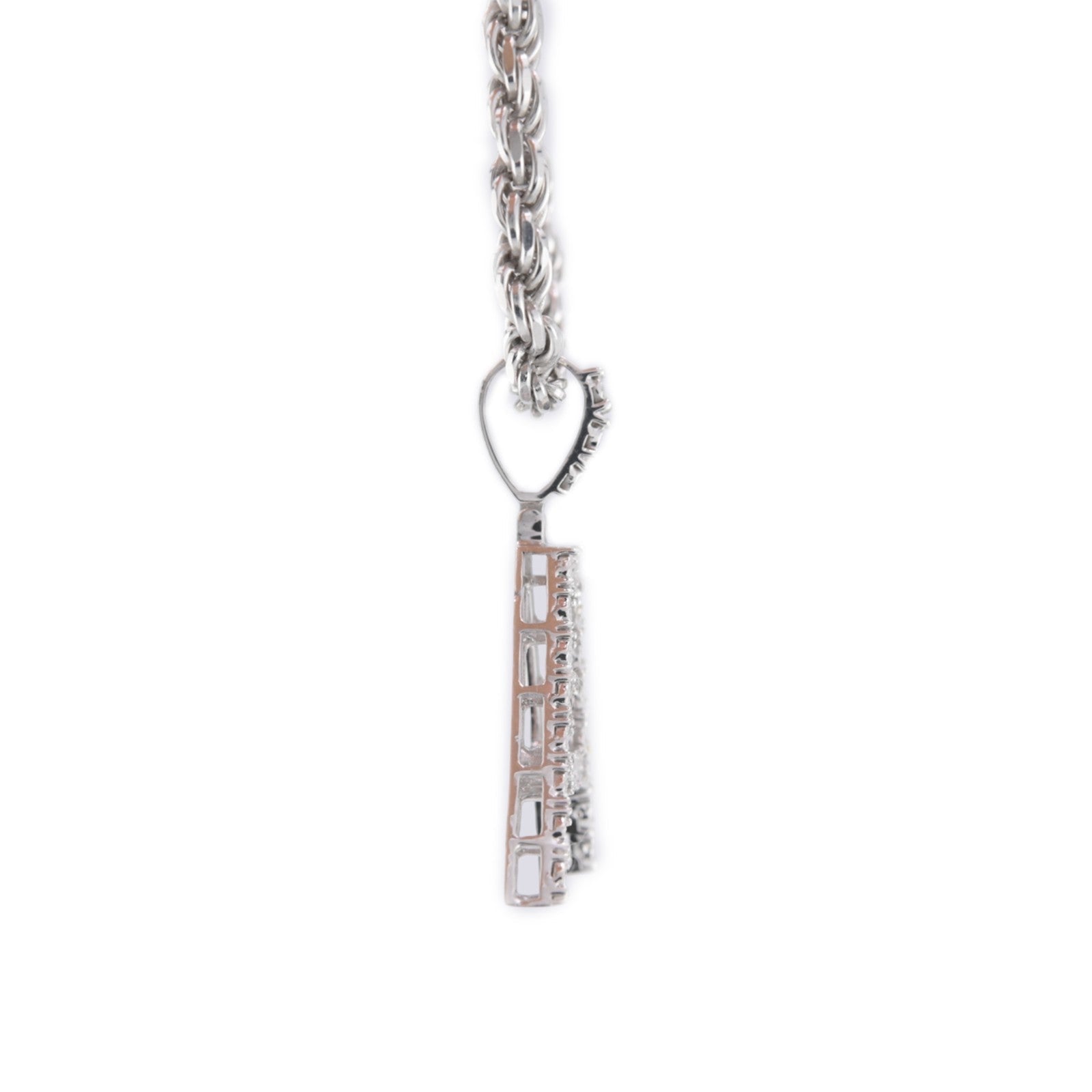 925 Silver Natural 0.15 CTW Diamond Initial Alphabet "A" Pendant 2g Unisex Charm - Elite Jewelers - Charms & Pendants