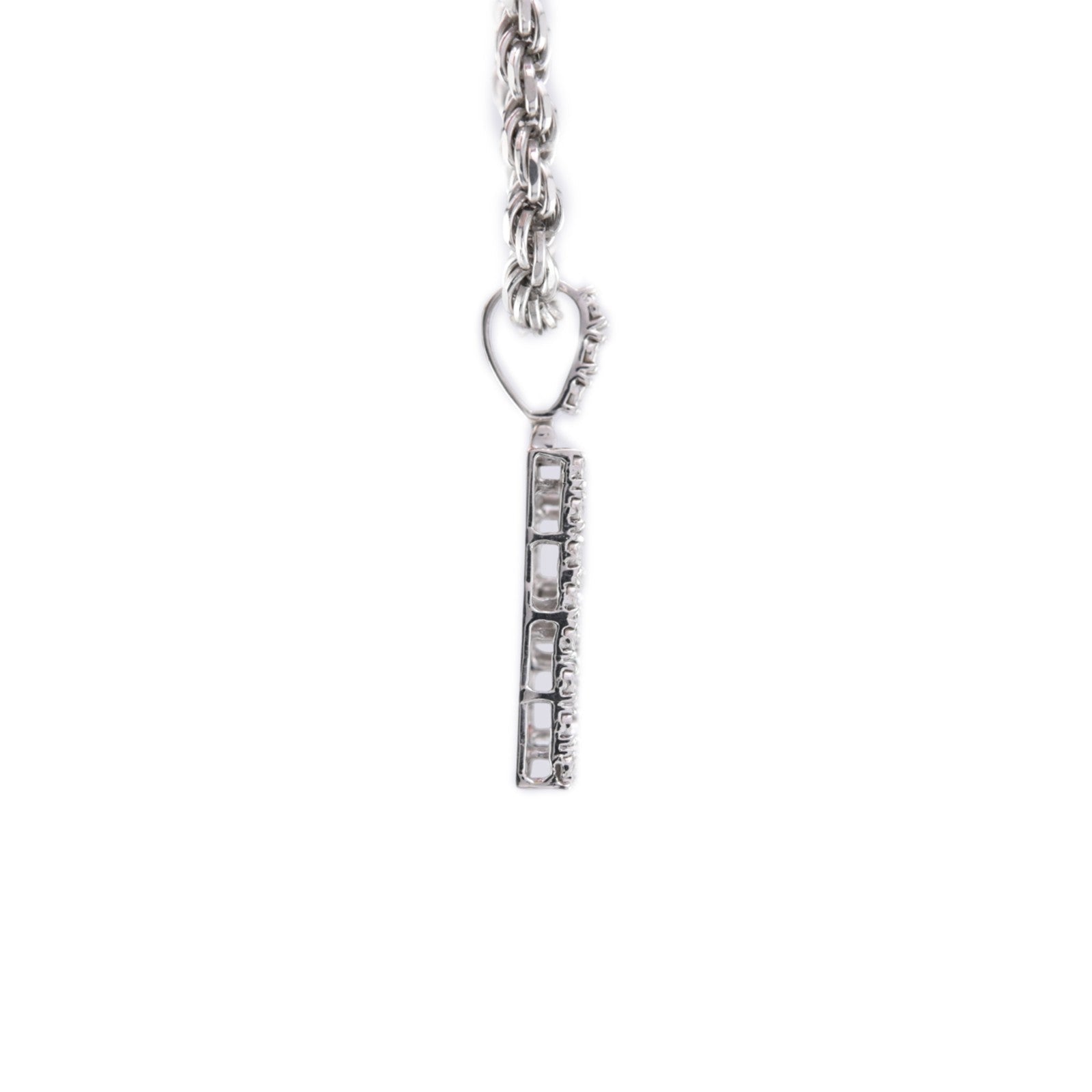 925 Silver Natural 0.15 CTW Diamond Initial Alphabet "B" Pendant 2g Unisex Charm - Elite Jewelers - Charms & Pendants