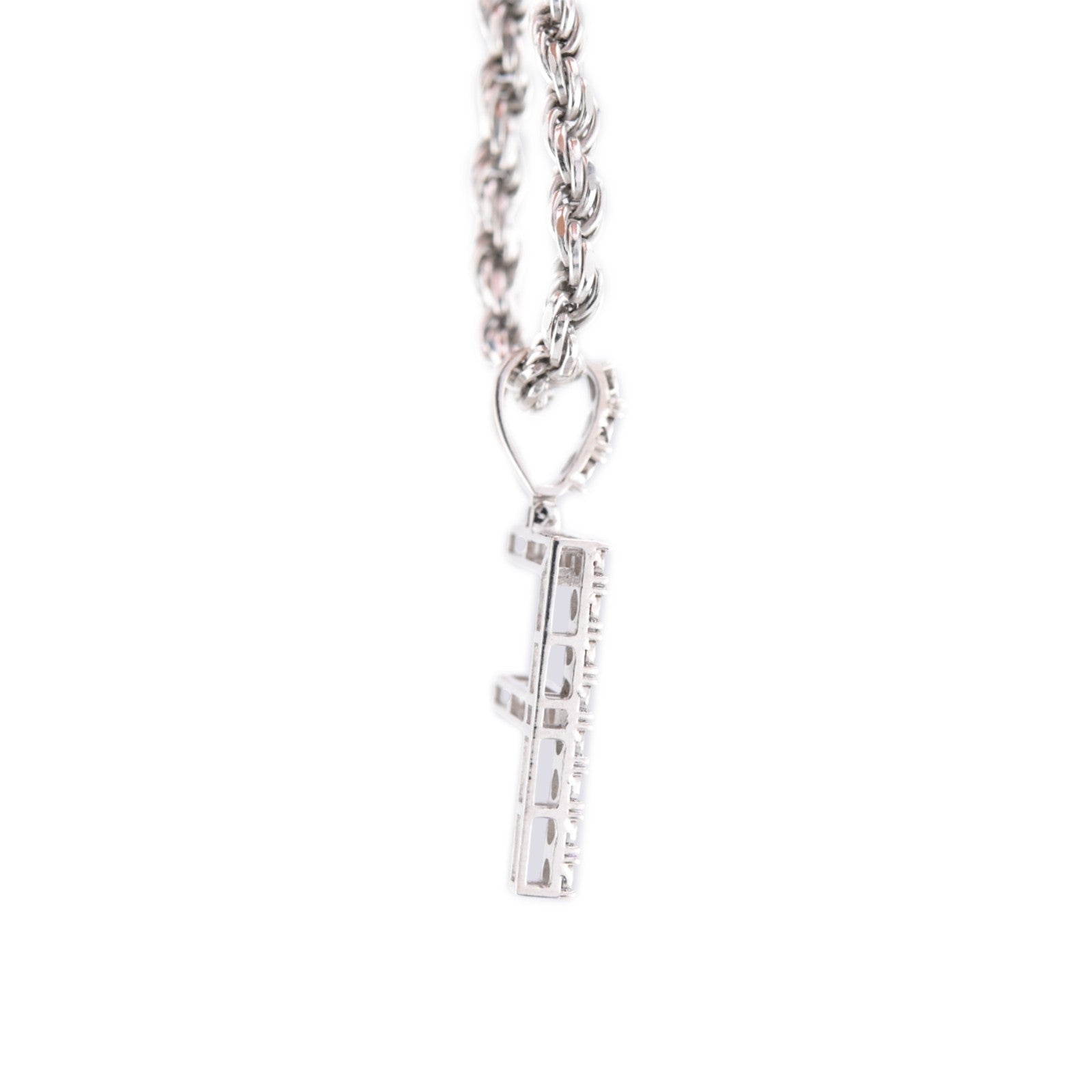 925 Silver Natural 0.15 CTW Diamond Initial Alphabet "F" Pendant 2g Unisex Charm - Elite Jewelers - Charms & Pendants