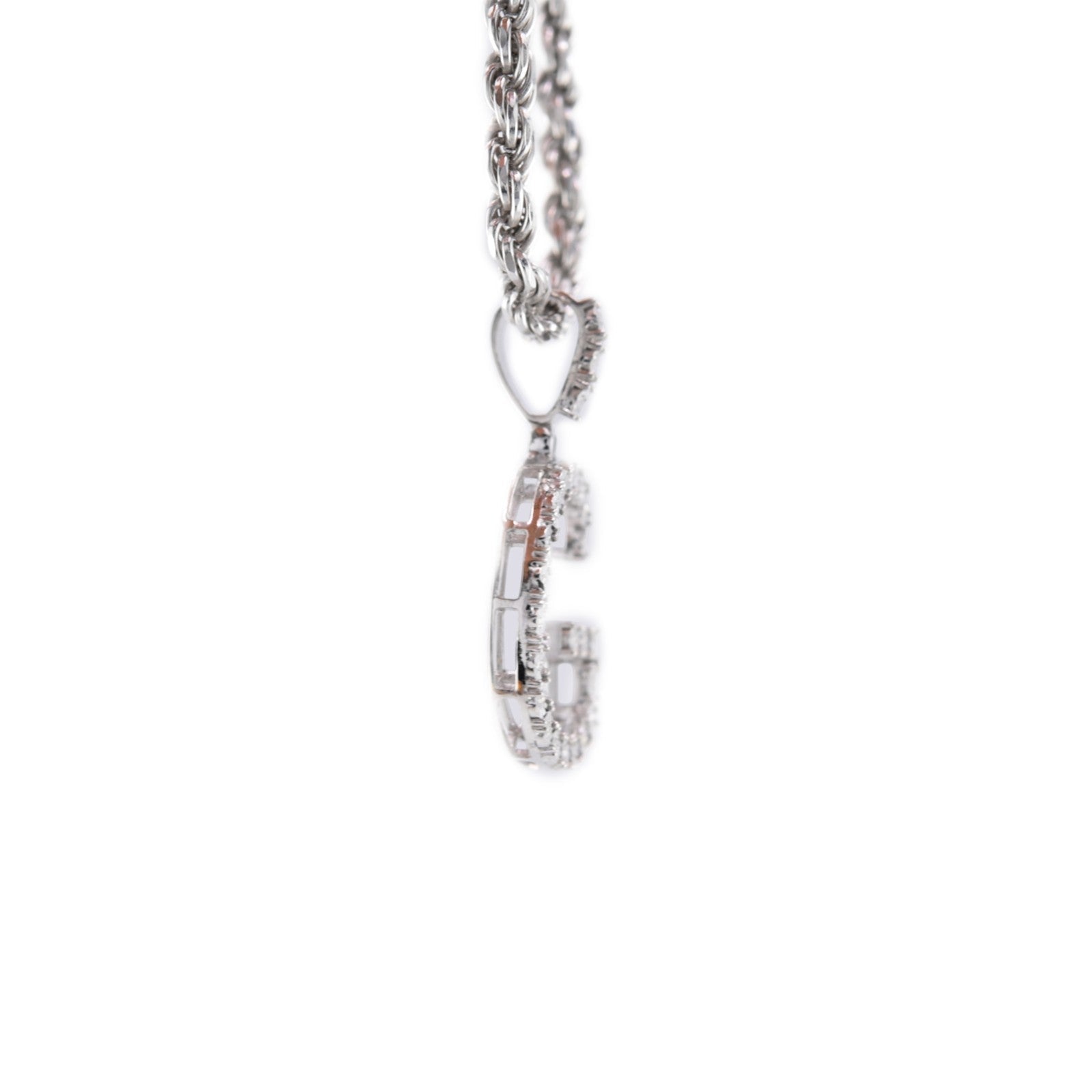 925 Silver Natural 0.15 CTW Diamond Initial Alphabet "G" Pendant 2g Unisex Charm - Elite Jewelers - Charms & Pendants