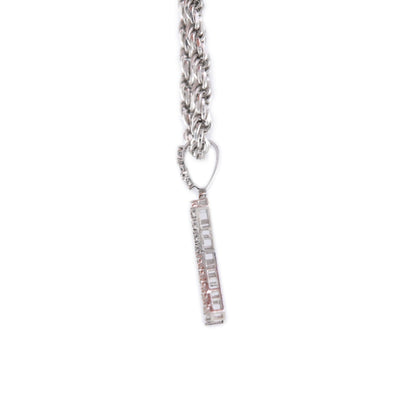 925 Silver Natural 0.15 CTW Diamond Initial Alphabet "K" Pendant 2g Unisex Charm - Elite Jewelers - Charms & Pendants