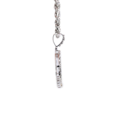 925 Silver Natural 0.15 CTW Diamond Initial Alphabet "Q" Pendant 2g Unisex Charm - Elite Jewelers - Charms & Pendants