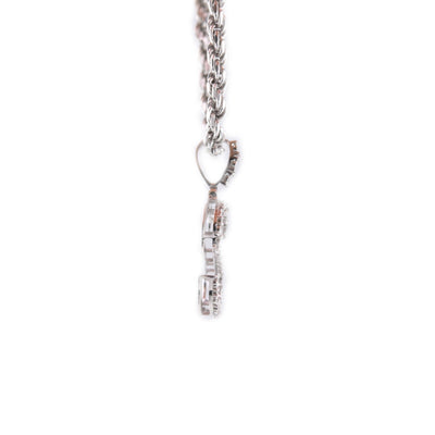 925 Silver Natural 0.15 CTW Diamond Initial Alphabet "S" Pendant 2g Unisex Charm - Elite Jewelers - Charms & Pendants