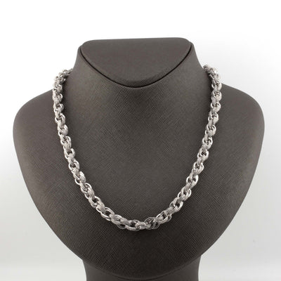 925 Silver Natural Diamond Rope Chain - Elite Jewelers - Necklaces & Chains