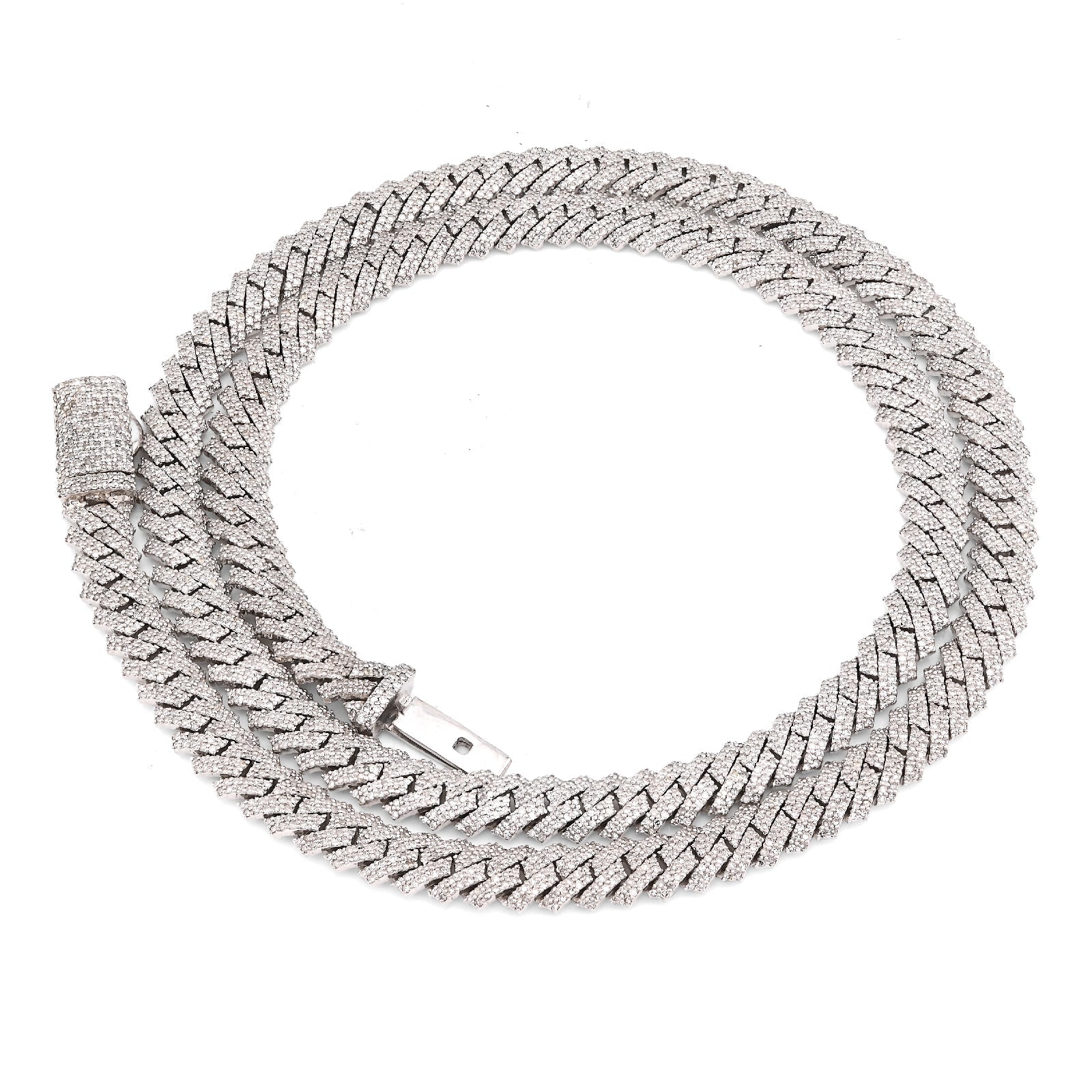 925 Snake Cuban Link 6MM Chain 7.7CT Natural Diamond 21" Men Women Necklace - Elite Jewelers - Necklaces