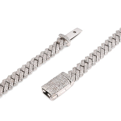925 Snake Cuban Link 6MM Chain 7.7CT Natural Diamond 21" Men Women Necklace - Elite Jewelers - Necklaces