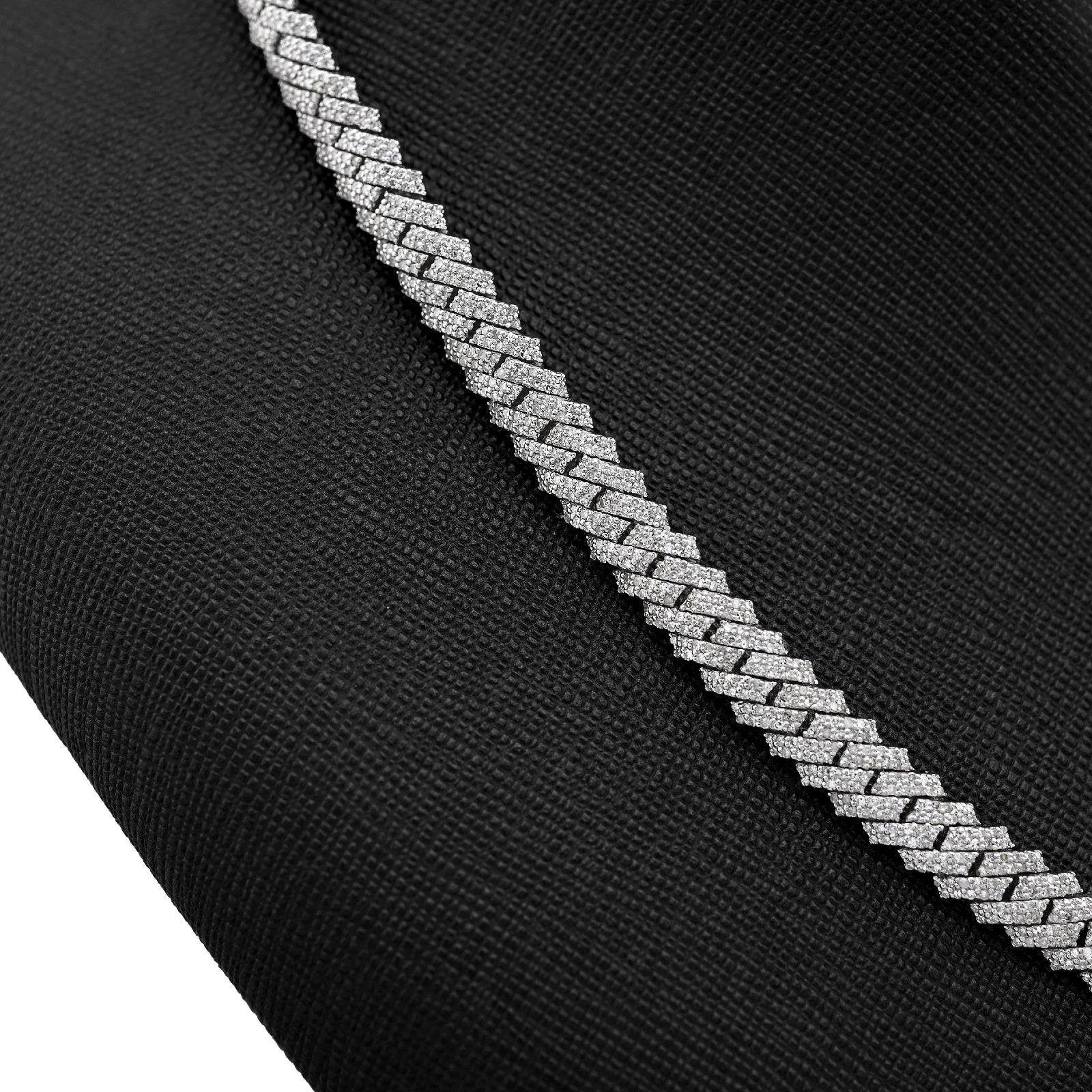 925 Snake Cuban Link 6MM Chain 7.7CT Natural Diamond 21" Men Women Necklace - Elite Jewelers - Necklaces