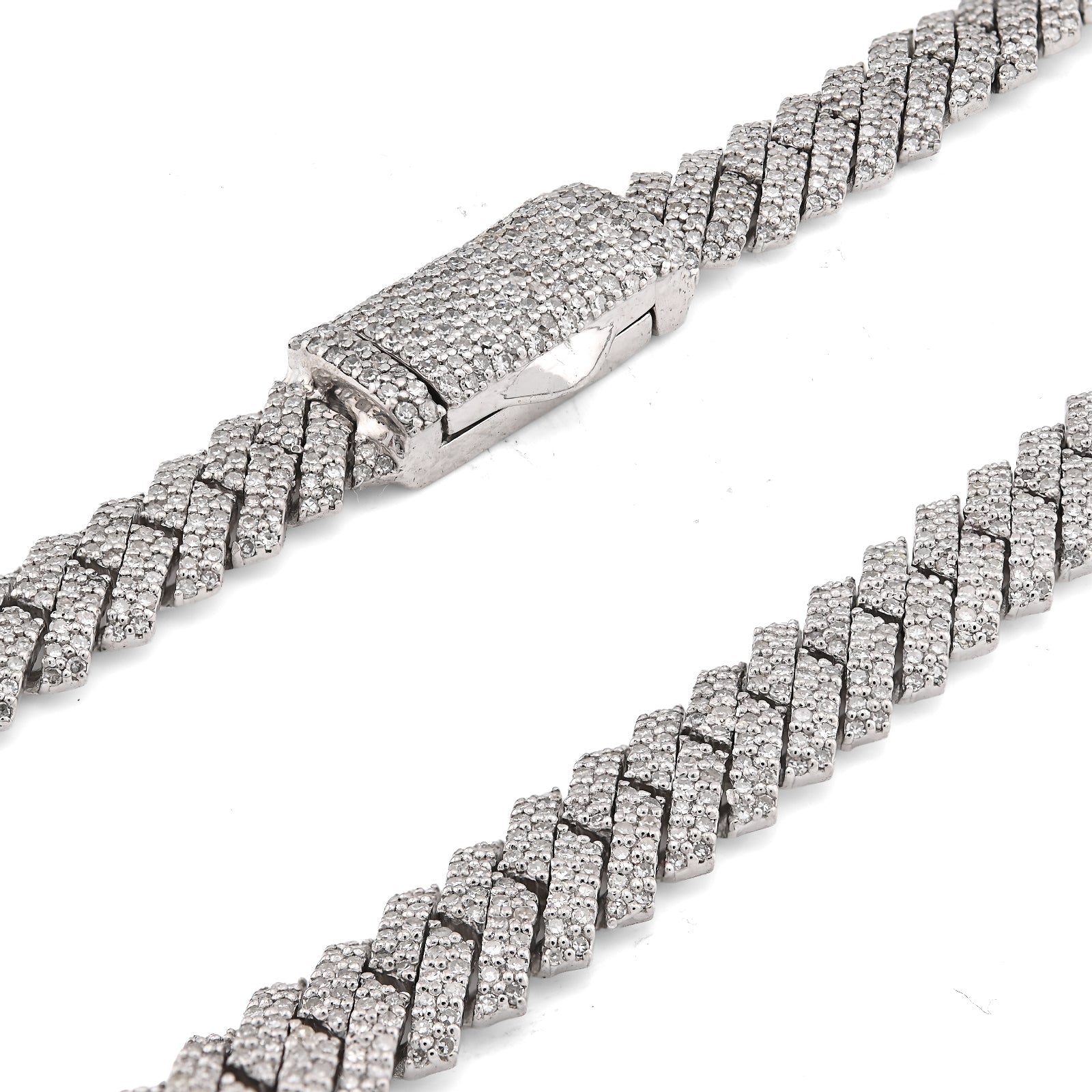 925 Snake Cuban Link 6MM Chain 7.7CT Natural Diamond 21" Men Women Necklace - Elite Jewelers - Necklaces