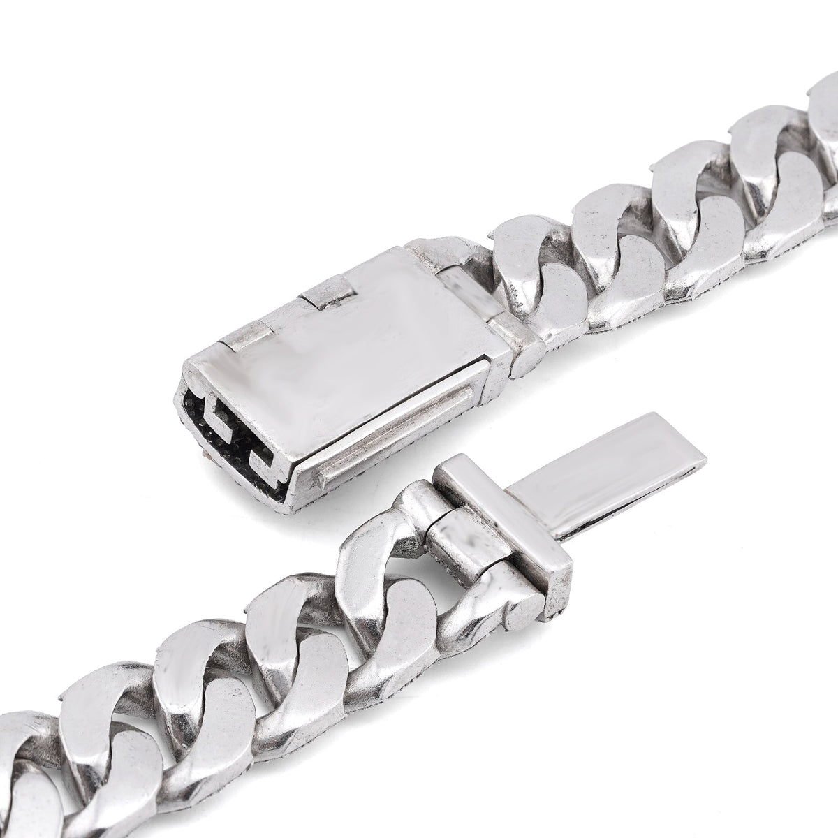925 SS 15MM Natural Diamond 23CT Snake Cuban Link Chain 24" Men Necklace - Elite Jewelers-Necklaces