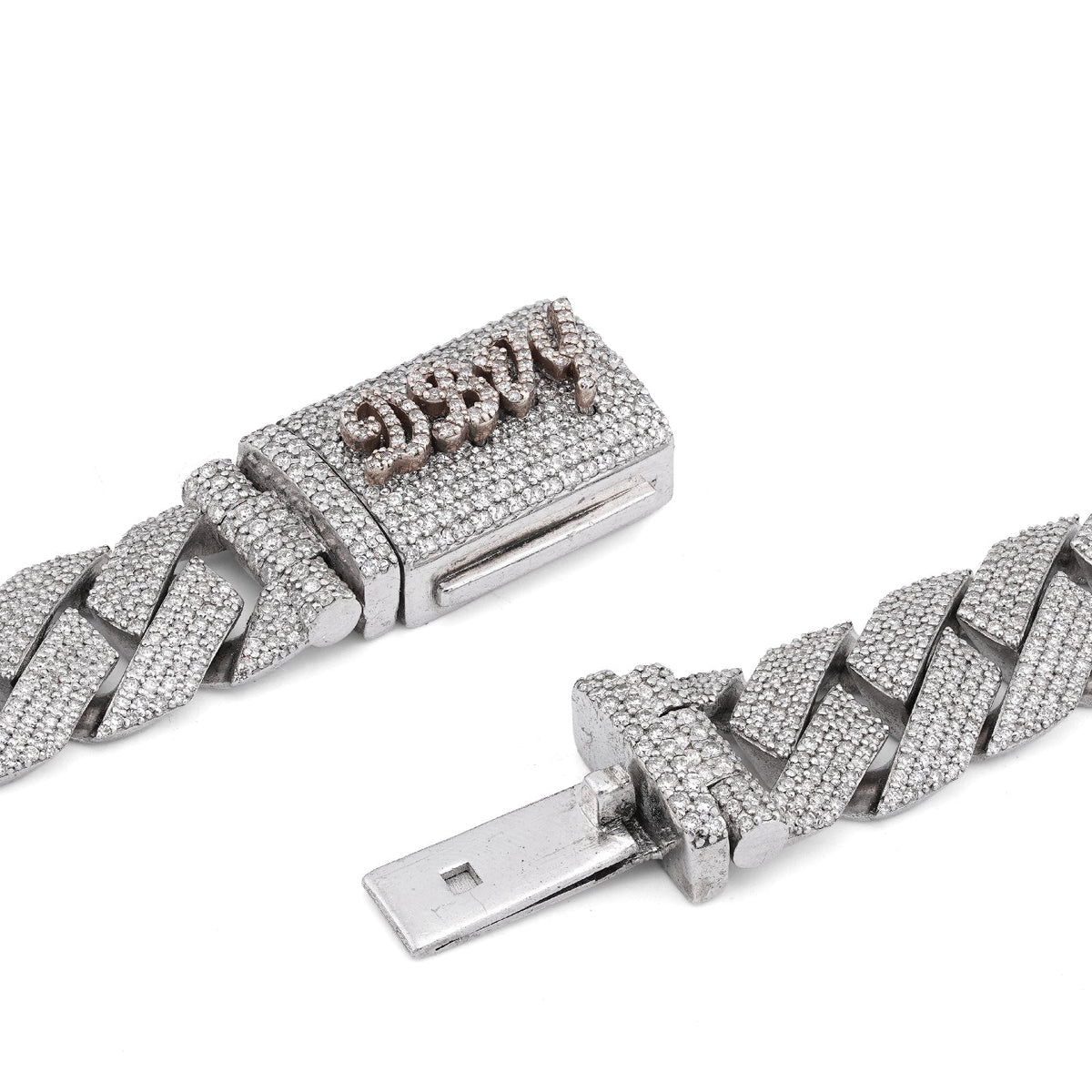 925 SS 15MM Natural Diamond 23CT Snake Cuban Link Chain 24" Men Necklace - Elite Jewelers-Necklaces