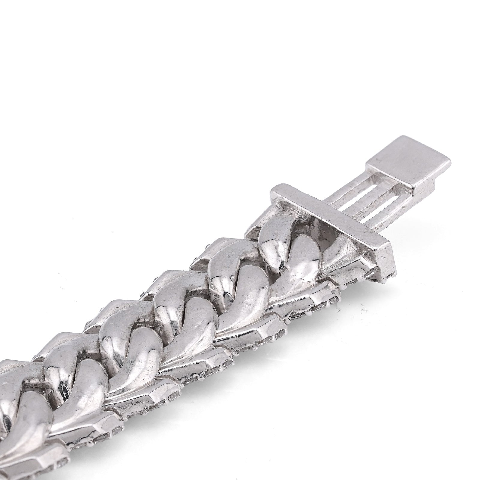 925 SS 18.45CT Snake Cuban 12MM Lab Diamond 8" Men Bracelet - Elite Jewelers-Bracelets