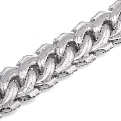 925 SS 18.45CT Snake Cuban 12MM Lab Diamond 8" Men Bracelet - Elite Jewelers-Bracelets