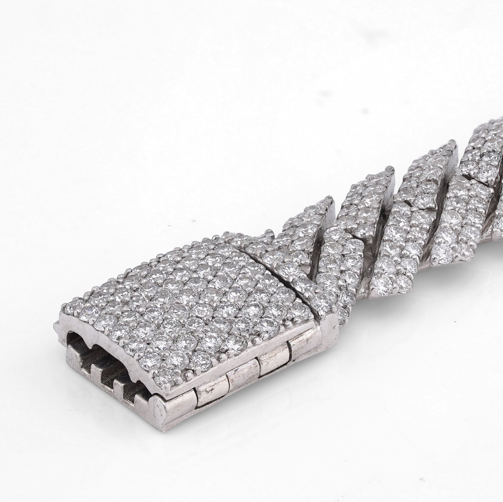 925 SS 18.45CT Snake Cuban 12MM Lab Diamond 8" Men Bracelet - Elite Jewelers-Bracelets