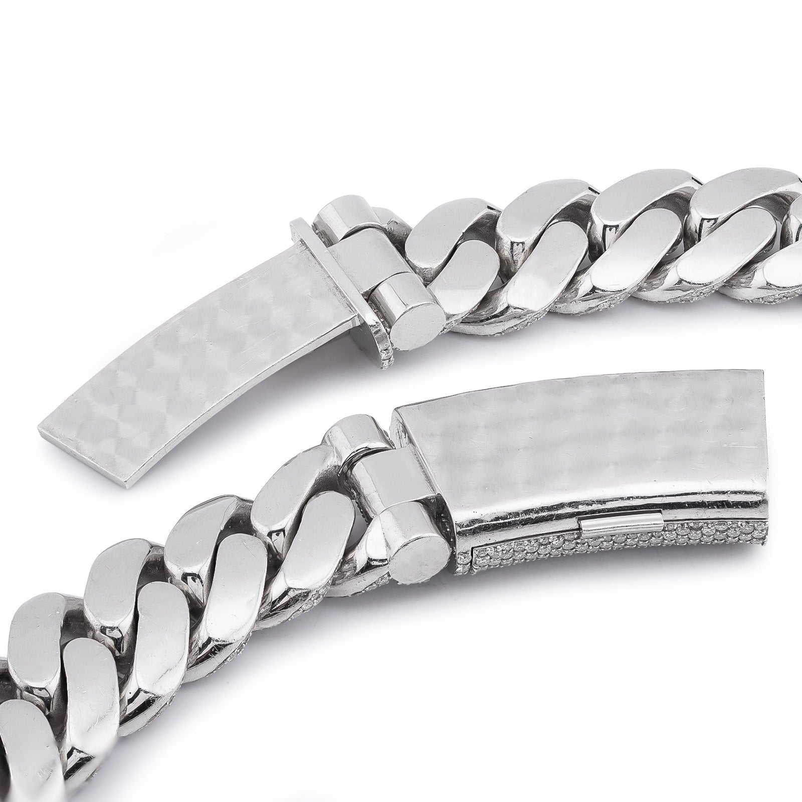 925 SS 20MM 76.45CT Cuban Link 447.2 Grams Lab Dimaond 22" Men Chain - Elite Jewelers-Necklaces