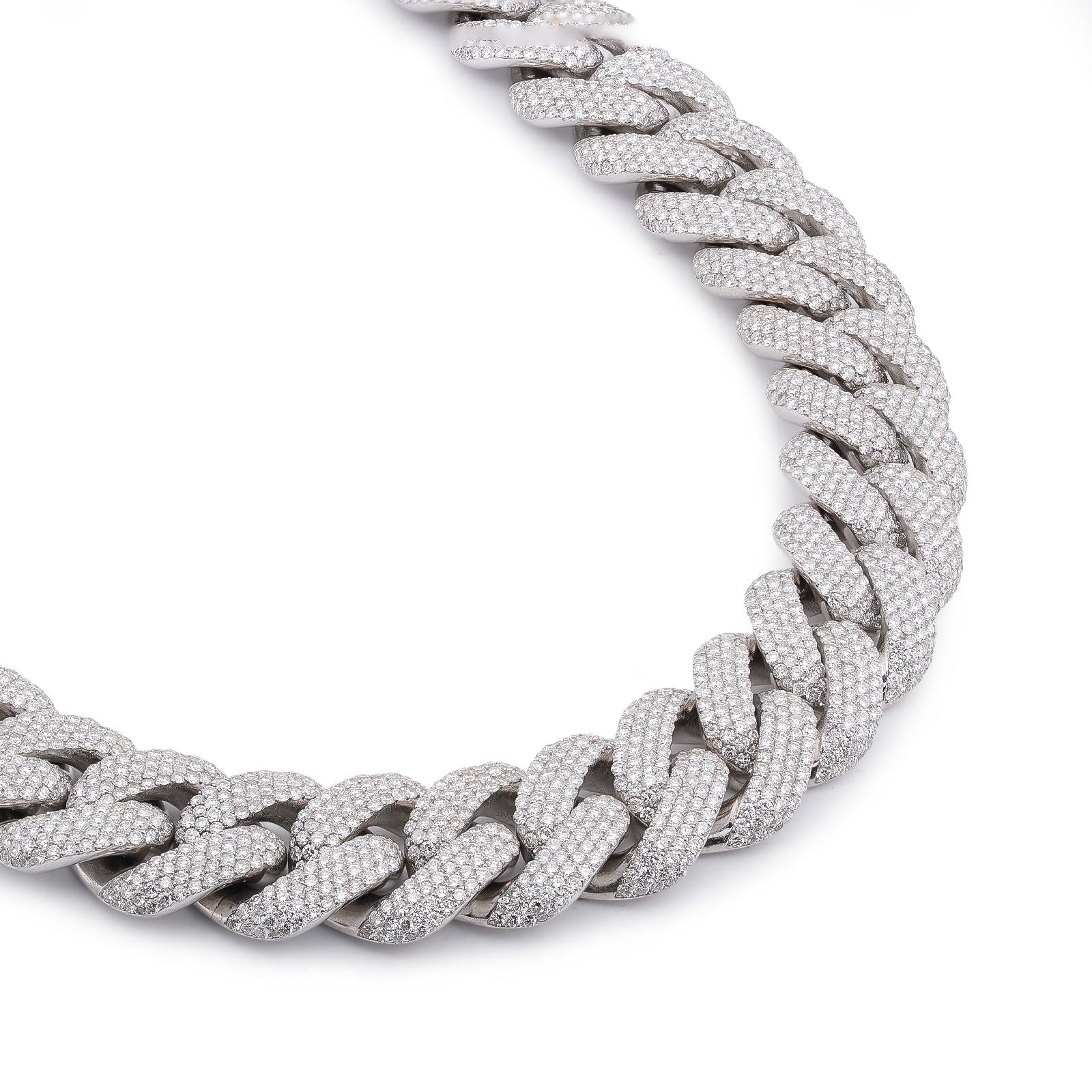 925 SS 20MM 76.45CT Cuban Link 447.2 Grams Lab Dimaond 22" Men Chain - Elite Jewelers-Necklaces