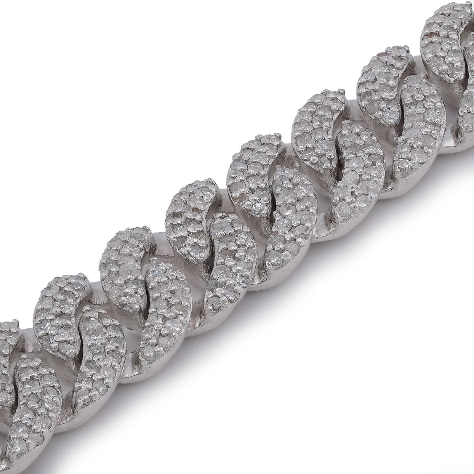 925 SS 2.625CT Natural Diamond Cuban Link 6MM 8" Men Women Bracelet - Elite Jewelers-Bracelets