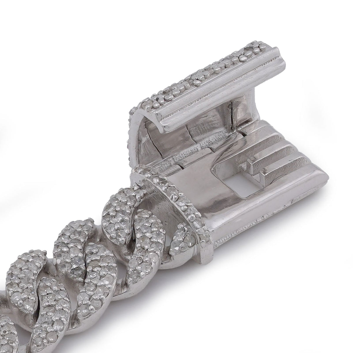 925 SS 2.625CT Natural Diamond Cuban Link 6MM 8" Men Women Bracelet - Elite Jewelers-Bracelets