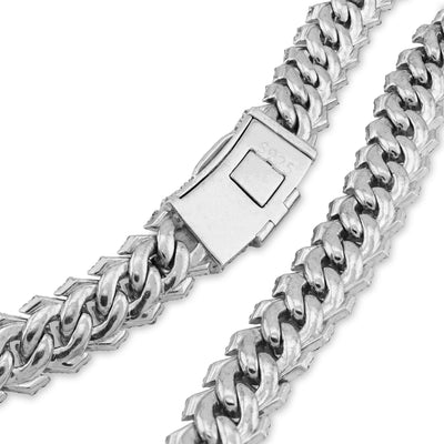 925 SS 26.45CT Lab Diamond 11MM Snake Cuban Link Men Chain 21" Necklace - Elite Jewelers - Necklaces
