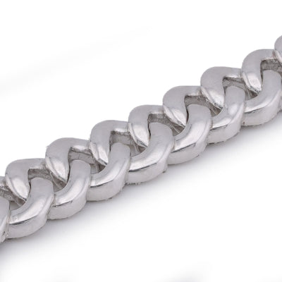 925 SS 3.625CT Natural Diamond 8MM Round Cuban Link Men Women 8" Bracelet - Elite Jewelers-Bracelets