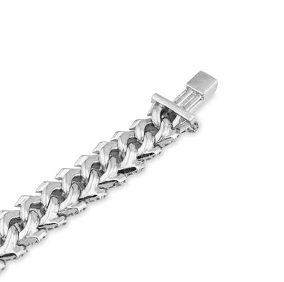 925 SS 3.83CT Snake Cuban Link 8.5MM Natural Diamond Men 8" Bracelet - Elite Jewelers - Bracelets