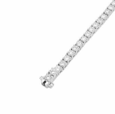 925 SS 5CT Lab Diamond 7.25" 8 pointer Round 3MM 8.8g Men Women Tennis Bracelet - Elite Jewelers - Bracelets