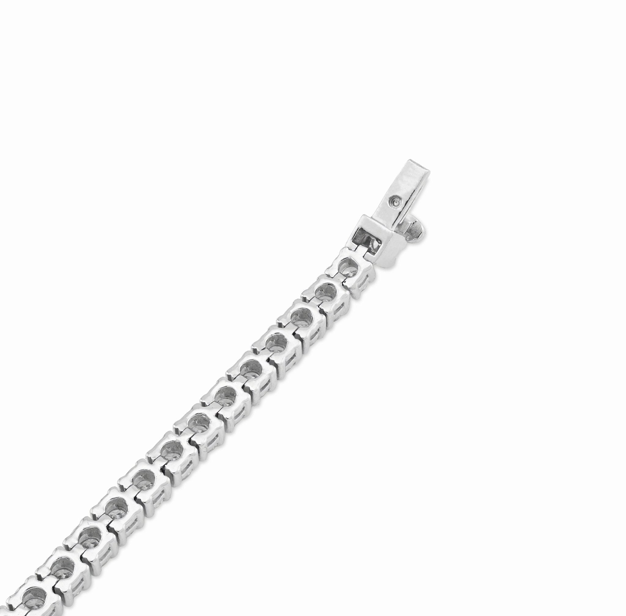 925 SS 5CT Lab Diamond 7.25" 8 pointer Round 3MM 8.8g Men Women Tennis Bracelet - Elite Jewelers - Bracelets