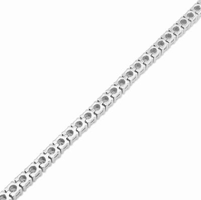925 SS 5CT Lab Diamond 7.25" 8 pointer Round 3MM 8.8g Men Women Tennis Bracelet - Elite Jewelers - Bracelets