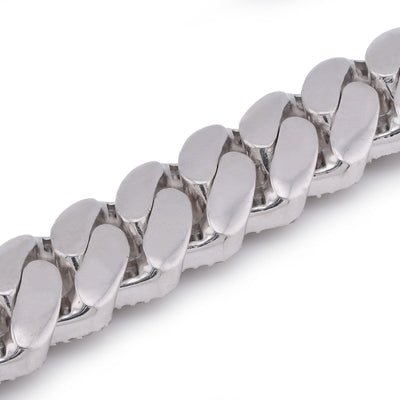 925 SS 6.25CT 10MM Baguette Natural Diamond Cuban Link 8" Men Bracelet - Elite Jewelers-Bracelets